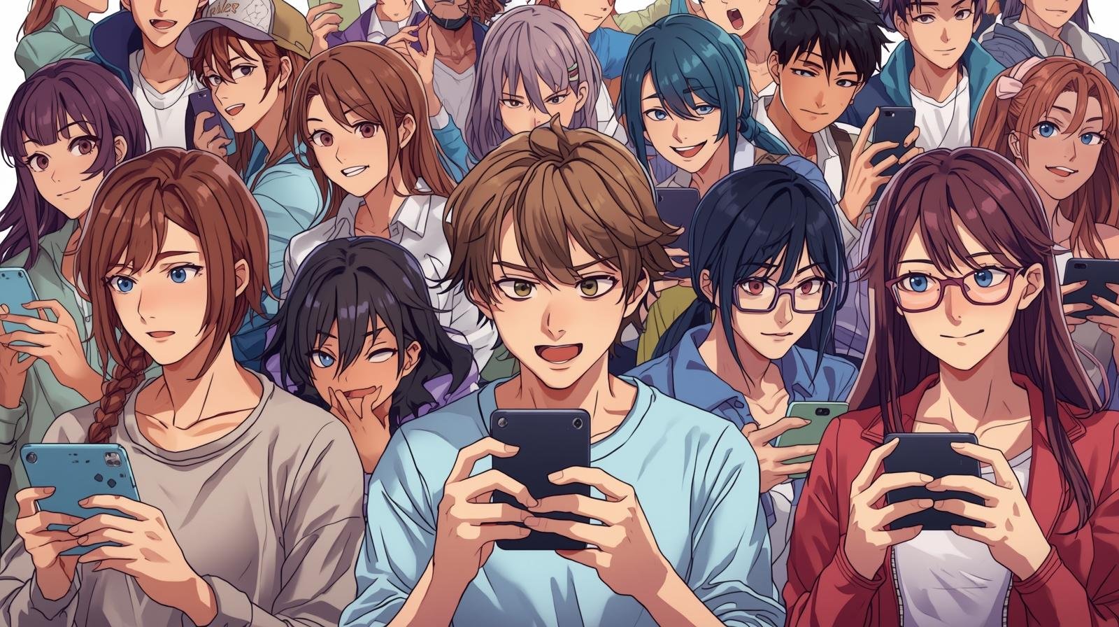 Person playing mobile game on street